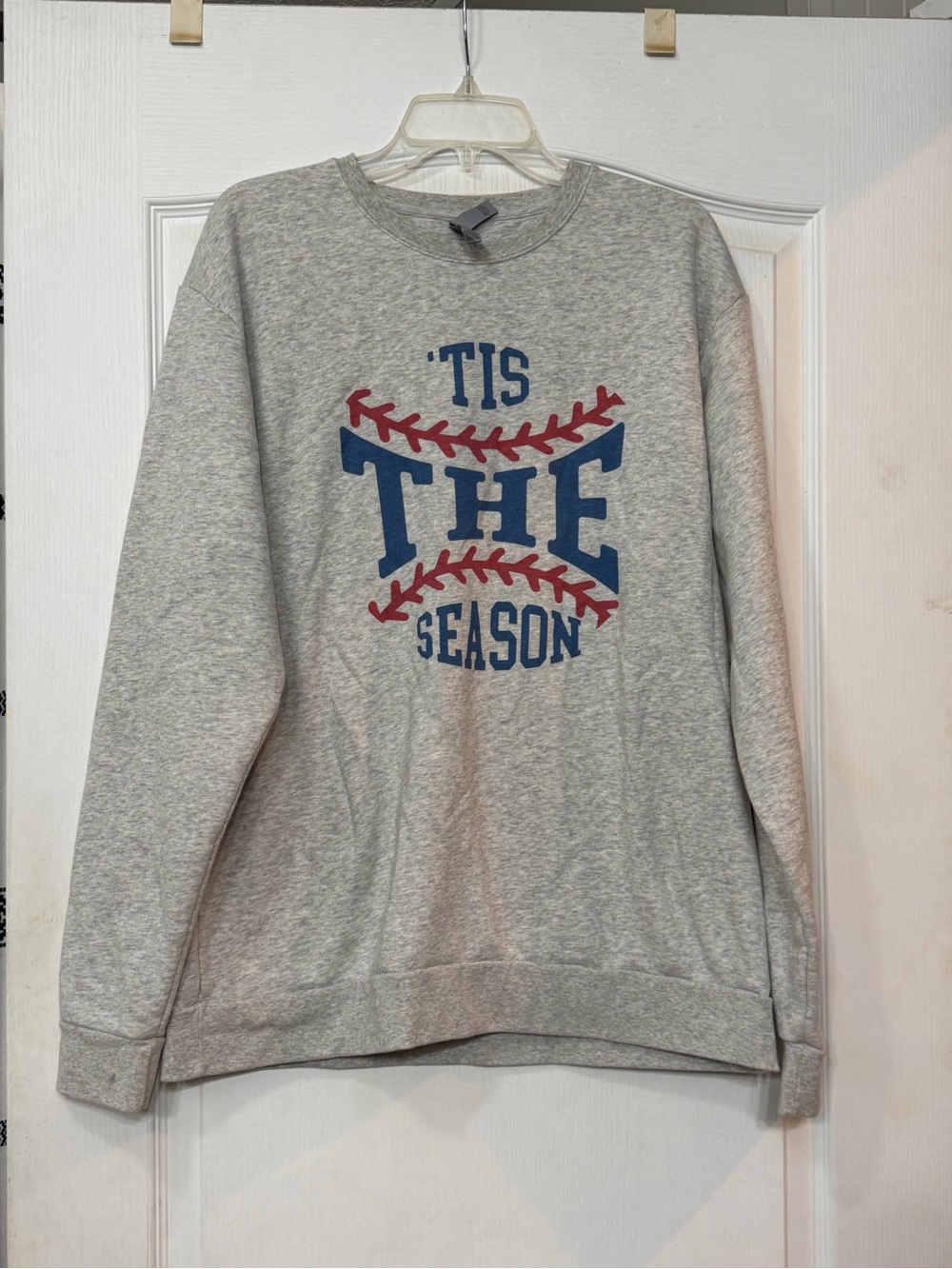Tis the Season Baseball Next Level Apparel unisex Crewneck Sweatshirt in XL